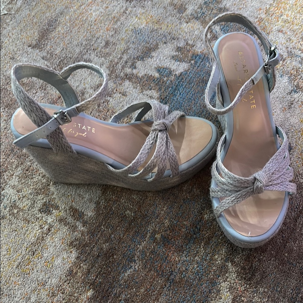 Altar’d State blue/purple Wedge Sandals